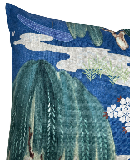 Willow Tree Pillow Cover in Navy, Thibaut Pillows