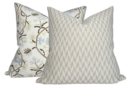 Tupai Woven Pillow Cover in Tan Brown