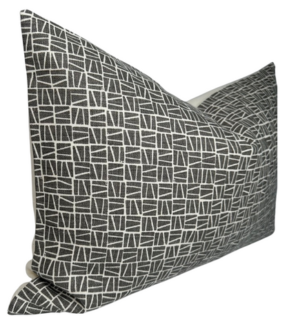 Camber Pillow Cover in Charcoal, Lindsay Alker Textiles
