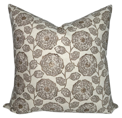 Freedia Pillow Cover in Sepia, Susan Connor Textiles