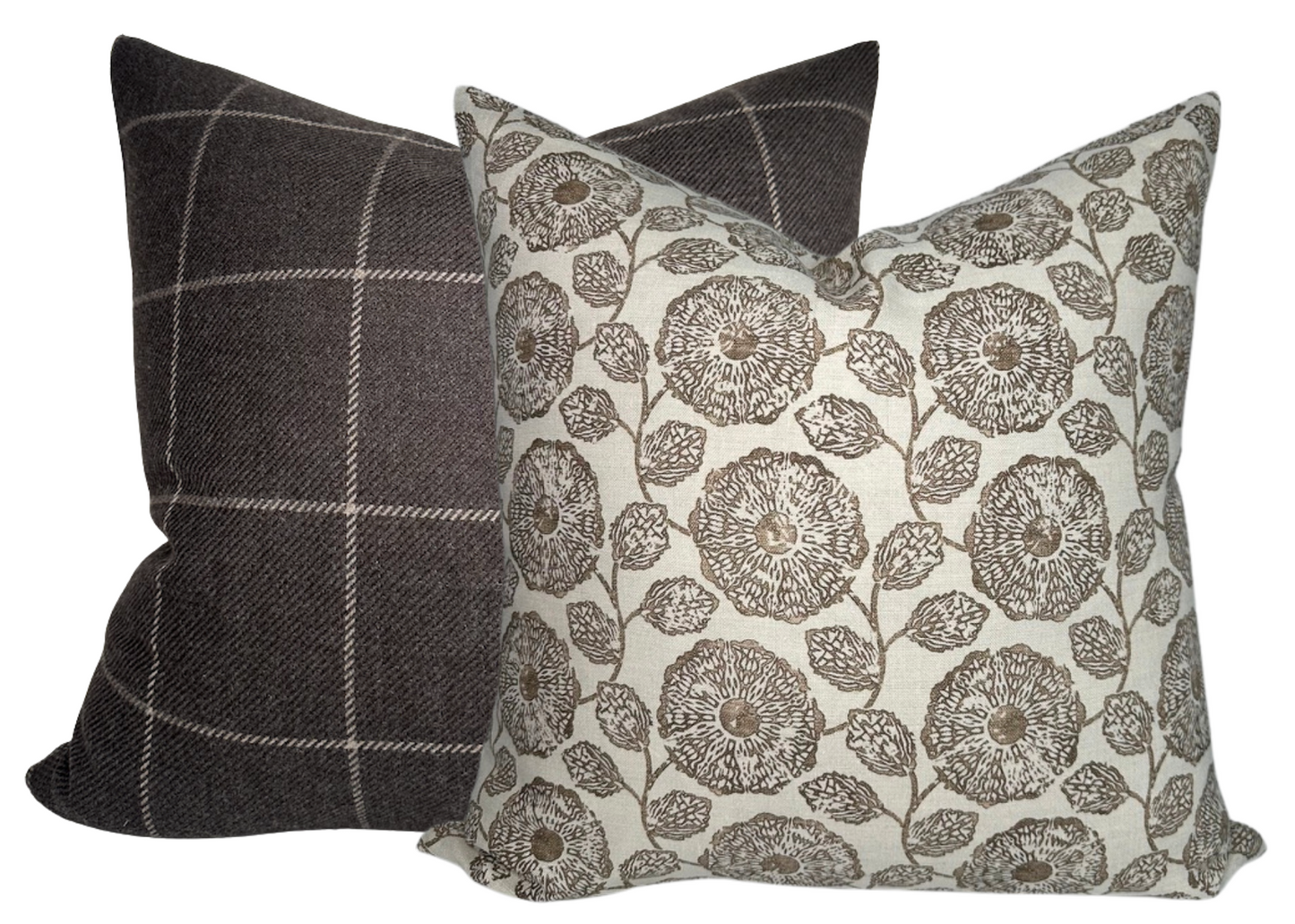 Freedia Pillow Cover in Sepia, Susan Connor Textiles