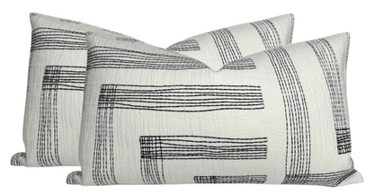 Pastiche Pillow Cover in Chalk Jet, Kelly Wearstler Textiles