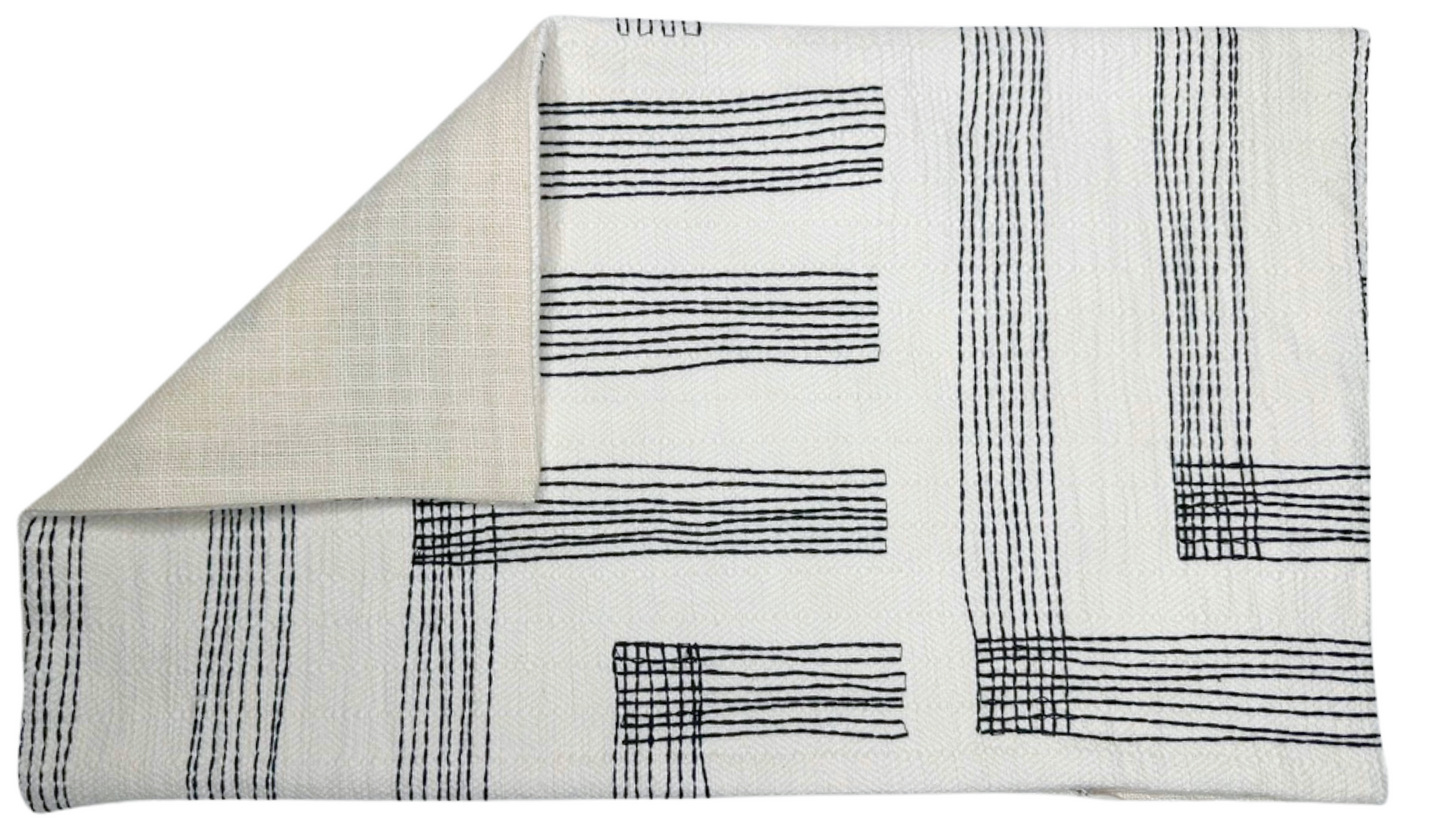 Pastiche Pillow Cover in Chalk Jet, Kelly Wearstler Textiles