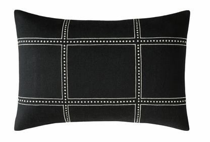 Postage Pillow Cover in Black, Designer Pillows