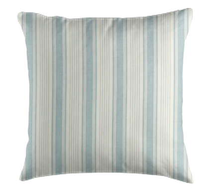 Ojai Stripe Pillow Cover in China Blue, Schumacher Textiles