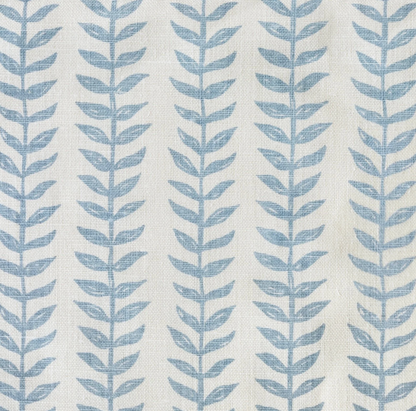 Willow Floral Linen Pillow Cover in Blue, Merika Meyer Textiles
