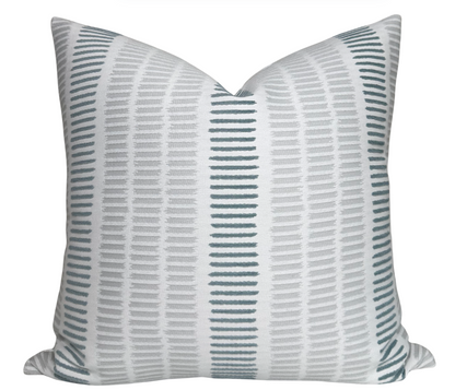 Topsail Pillow Cover in Sterling and Slate, Thibaut Pillows