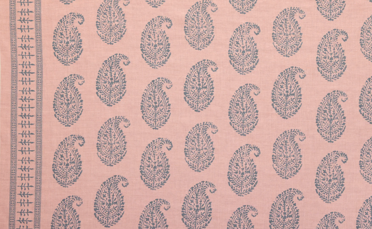 Peter Dunham Kashmir Paisley Pillow Cover in Pink + Blue