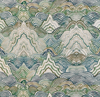 Shangri La Pillow Cover in Verde Green