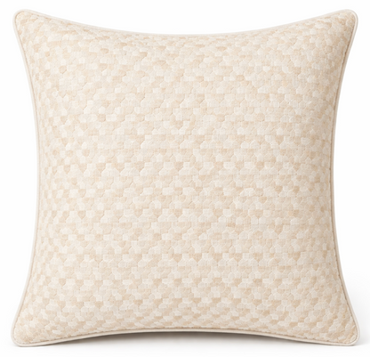 Ivins Woven Pillow Cover in Ivory, Schumacher Textiles