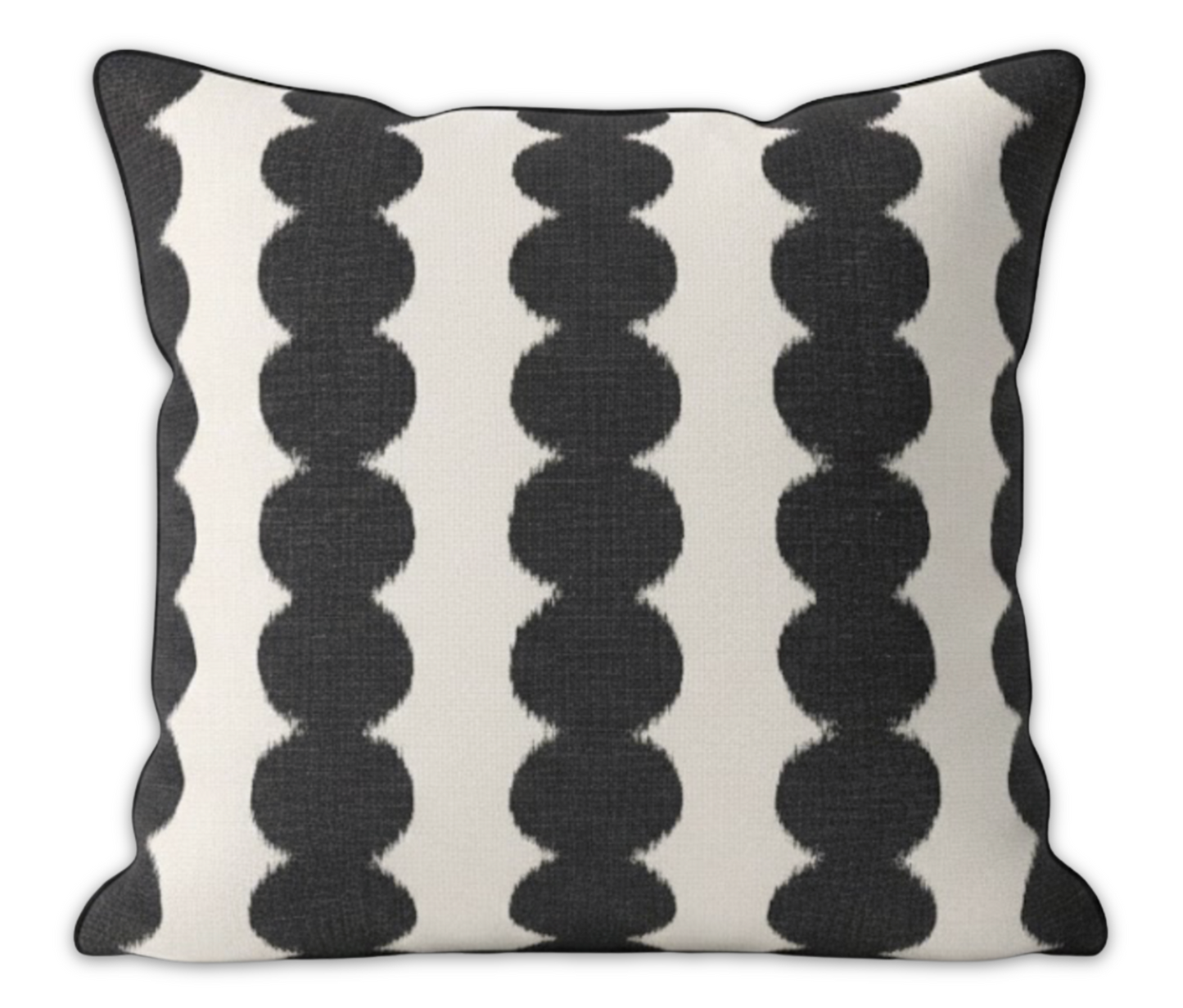 Full Circle Pillow Cover in Faded Black, Schumacher Textiles