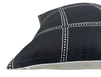 Postage Pillow Cover in Black, Designer Pillows