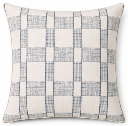 Elko Woven Pillow Cover in Indigo, Schumacher Textiles