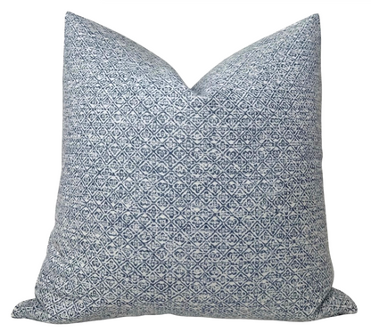 Sarong Weave Pillow Cover in Indigo Blue, Schumacher Textiles