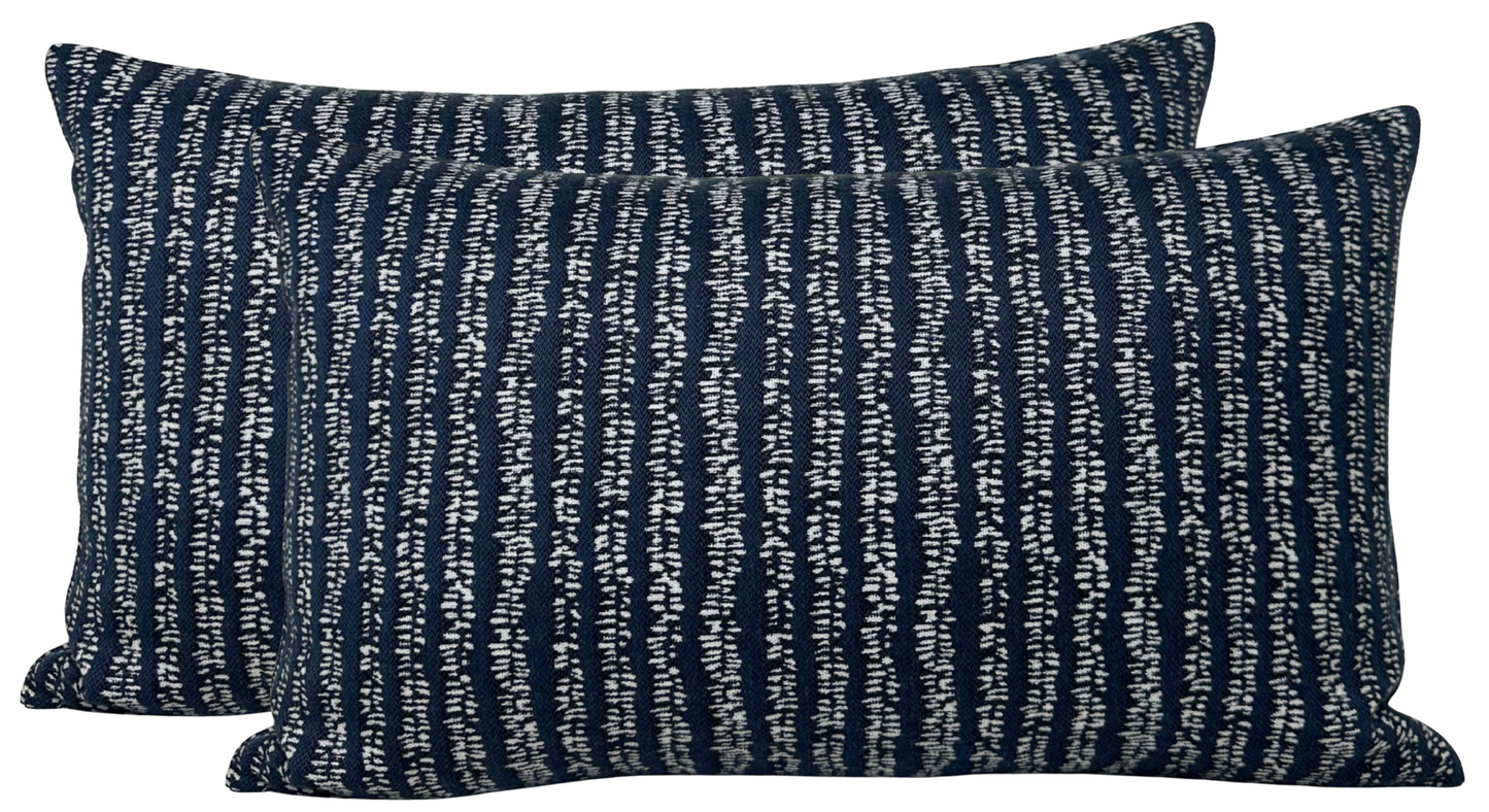Yoko Woven Pillow Cover in Atlantic Blue, Walter G Textiles