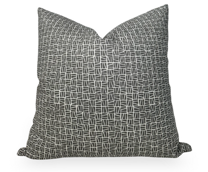 Camber Pillow Cover in Charcoal, Lindsay Alker Textiles