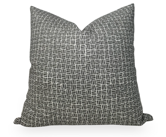 Camber Pillow Cover in Charcoal, Lindsay Alker Textiles