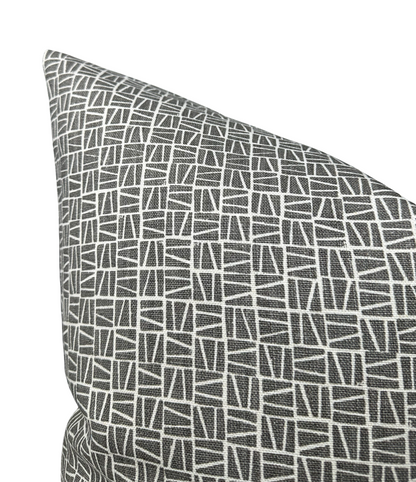 Camber Pillow Cover in Charcoal, Lindsay Alker Textiles