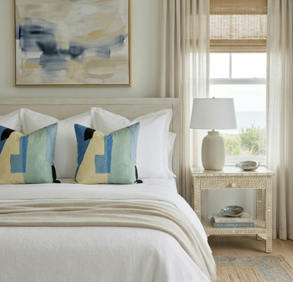 District Pillow Cover in Cobalt, Kelly Wearstler Textiles