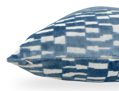 Mod Velvet Pillow Cover in Marine Blue