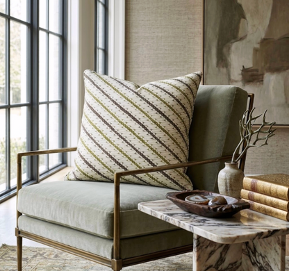 Ronnie Pillow Cover in Green, Schumacher Textiles