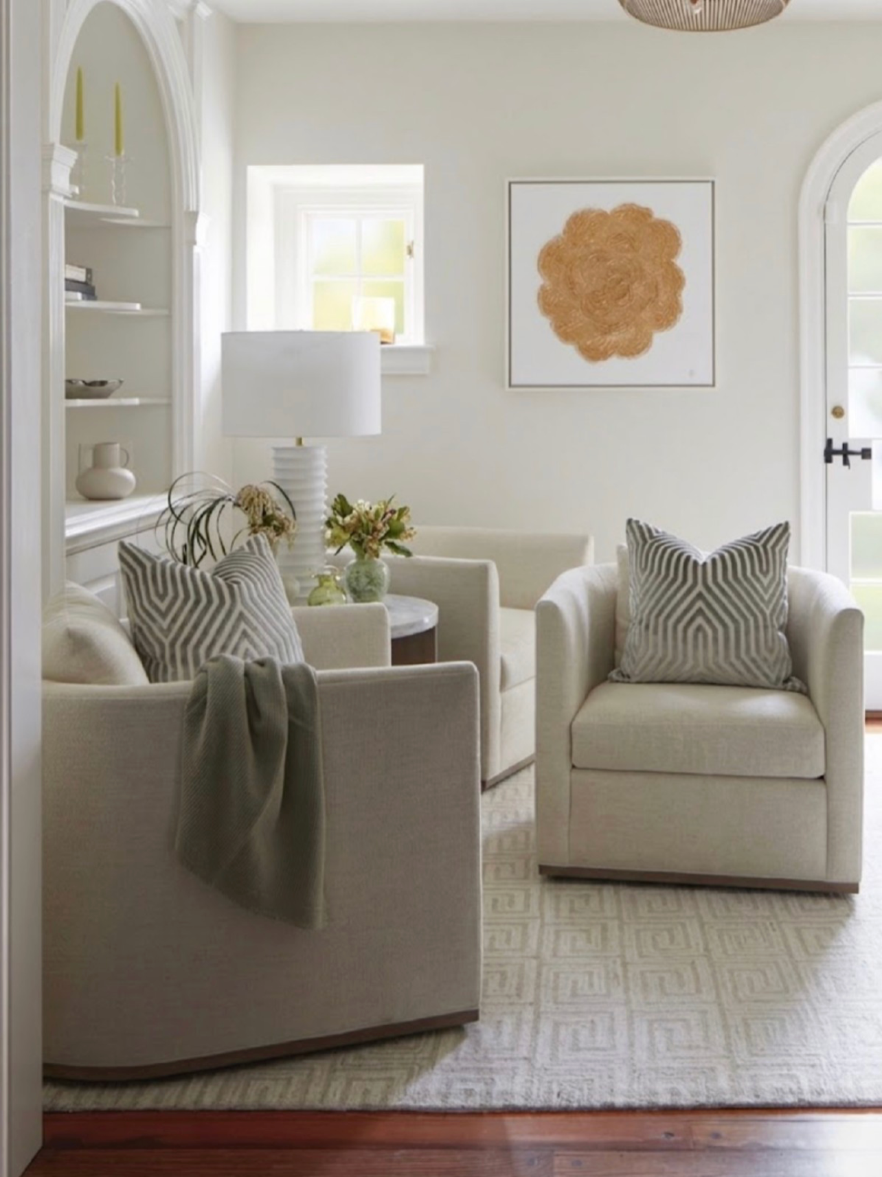 Vanderbilt Pillow Cover in Dove Grey, Schumacher Textiles