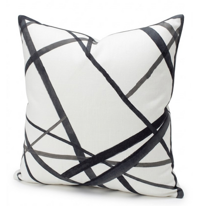 Channels Pillow Cover in Ebony, Kelly Weasrtler Textiles