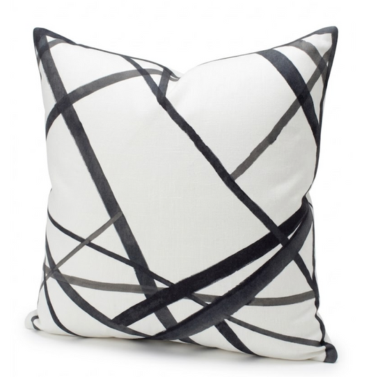 Channels Pillow Cover in Ebony, Kelly Weasrtler Textiles