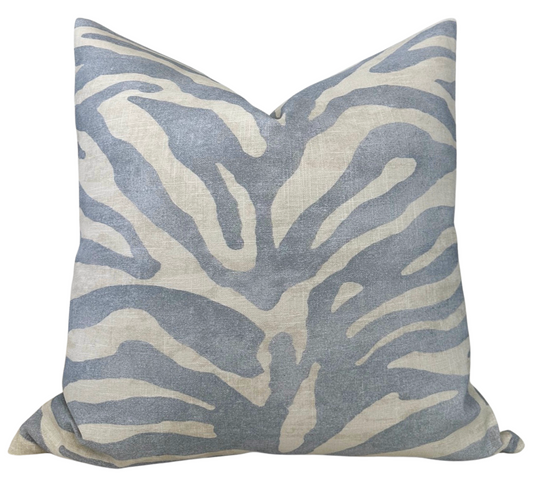 Serengeti Pillow Cover in Aqua Blue, Thibaut Pillows