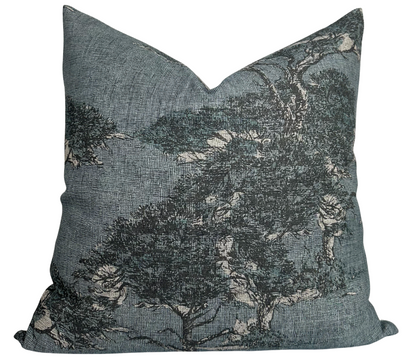 Torrey Pines Pillow Cover in Mineral Blue, Thibaut Pillows