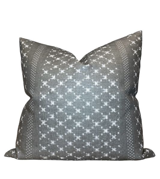Nagoya Pillow Cover in Earth Grey, McLaurin + Piercy Textiles