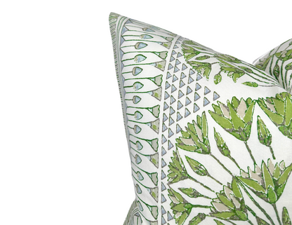Cairo Pillow Cover in Green, Thibaut Pillows