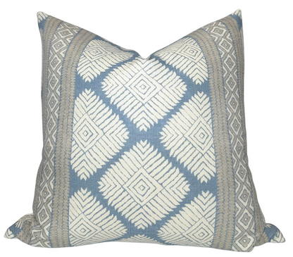 Austin Pillow Cover in Blue, Thibaut Pillows