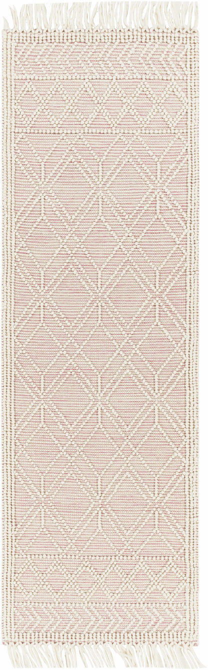 Ramsbury Soft Pink Wool Rug - Clearance