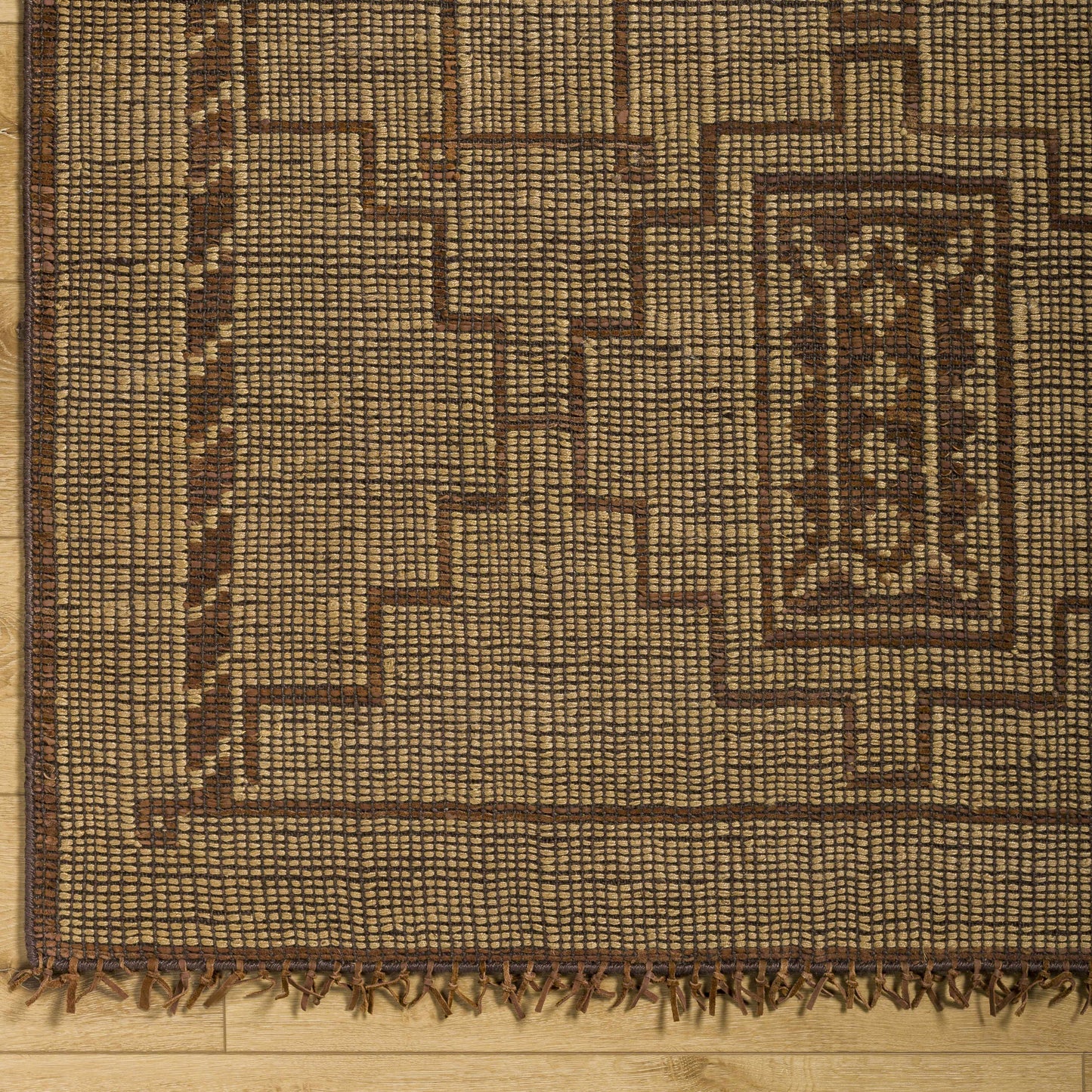 Batya Jute & Leather Rug - Clearance