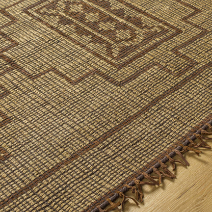 Batya Jute & Leather Rug - Clearance