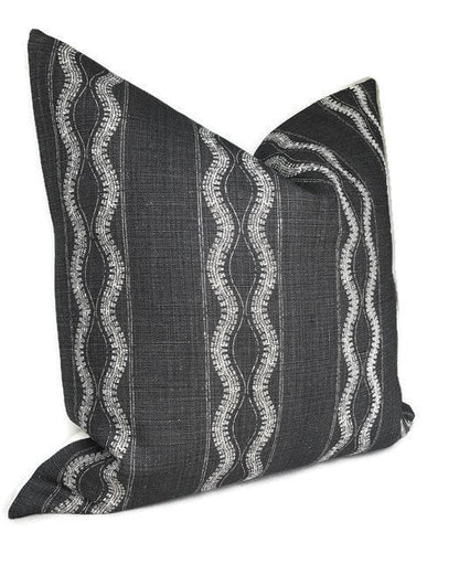 Zanzibar Pillow Cover in Charcoal, Peter Dunham Textiles
