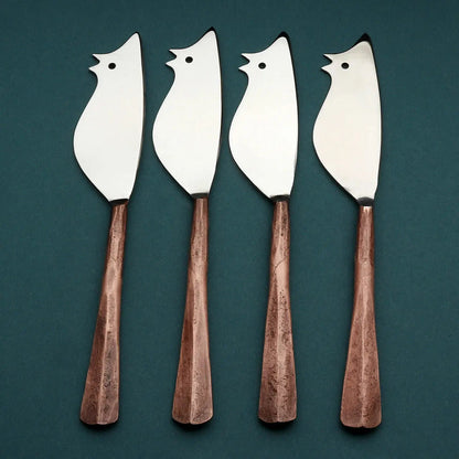 Copper Ridge Ratoncito Cheese Spreader/Knife 4 Pc. Set