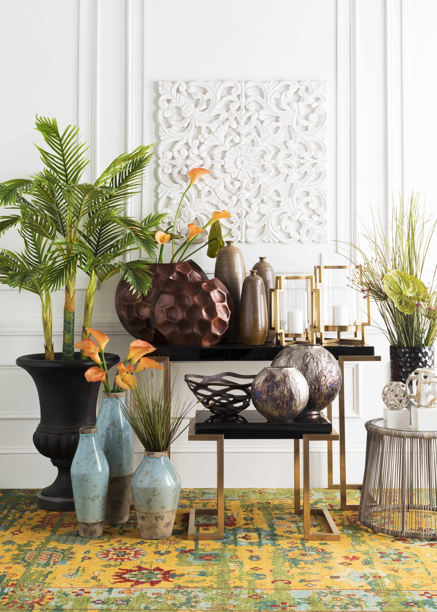 Picher Brass Geometric Gold Decorative Accent - Clearance
