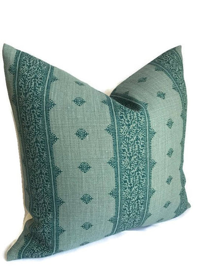 Fez Pillow Cover in Teal Blue, Peter Dunham Textiles