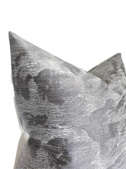 Cloud Toile Pillow Cover in Fog Grey, Schumacher Textiles