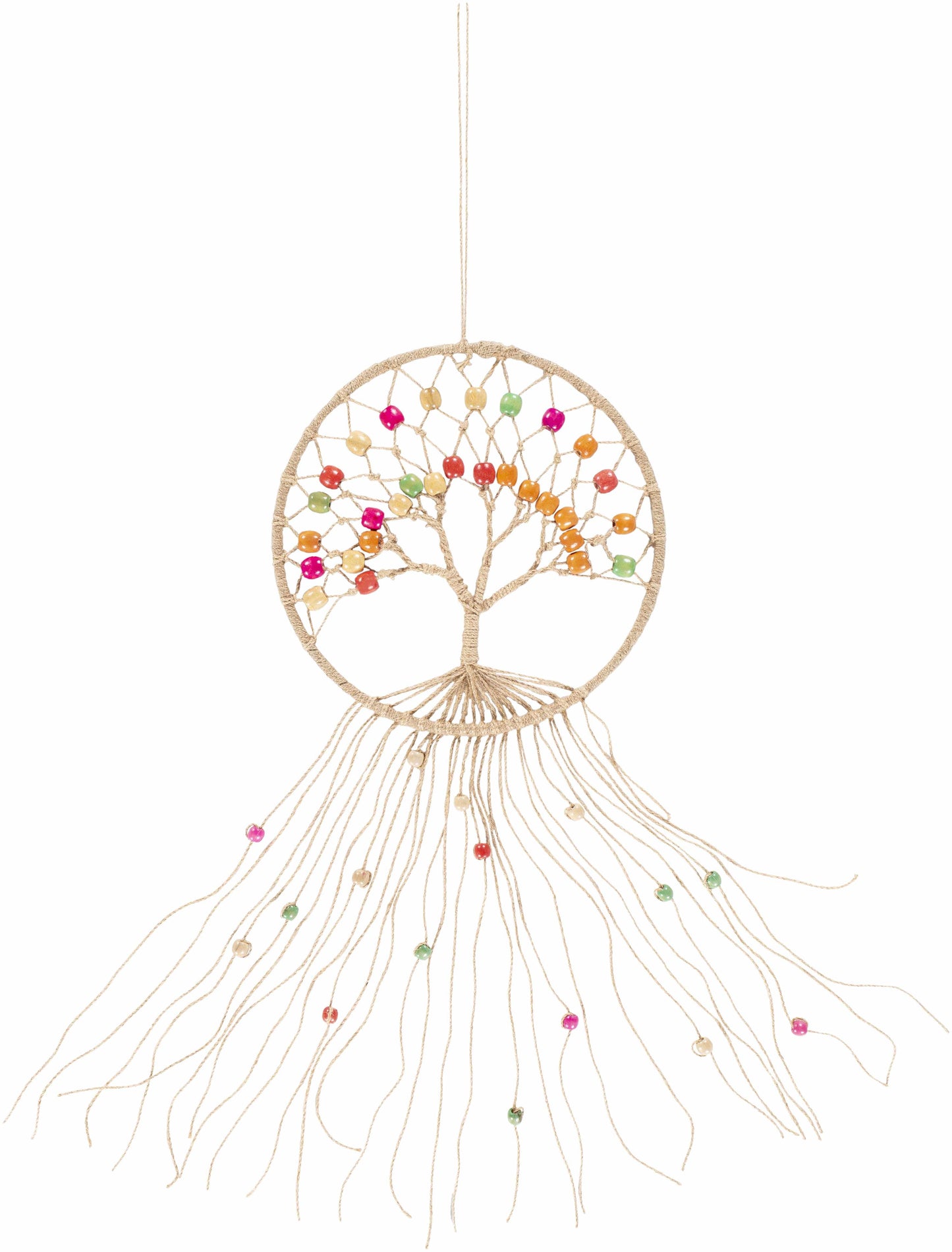 Mapua Colorful Beaded Macrame Wall Hanging Decor - Clearance