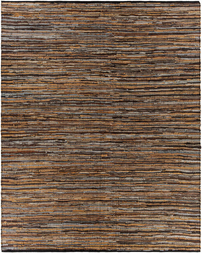 Hand Woven Leather Rag Rug