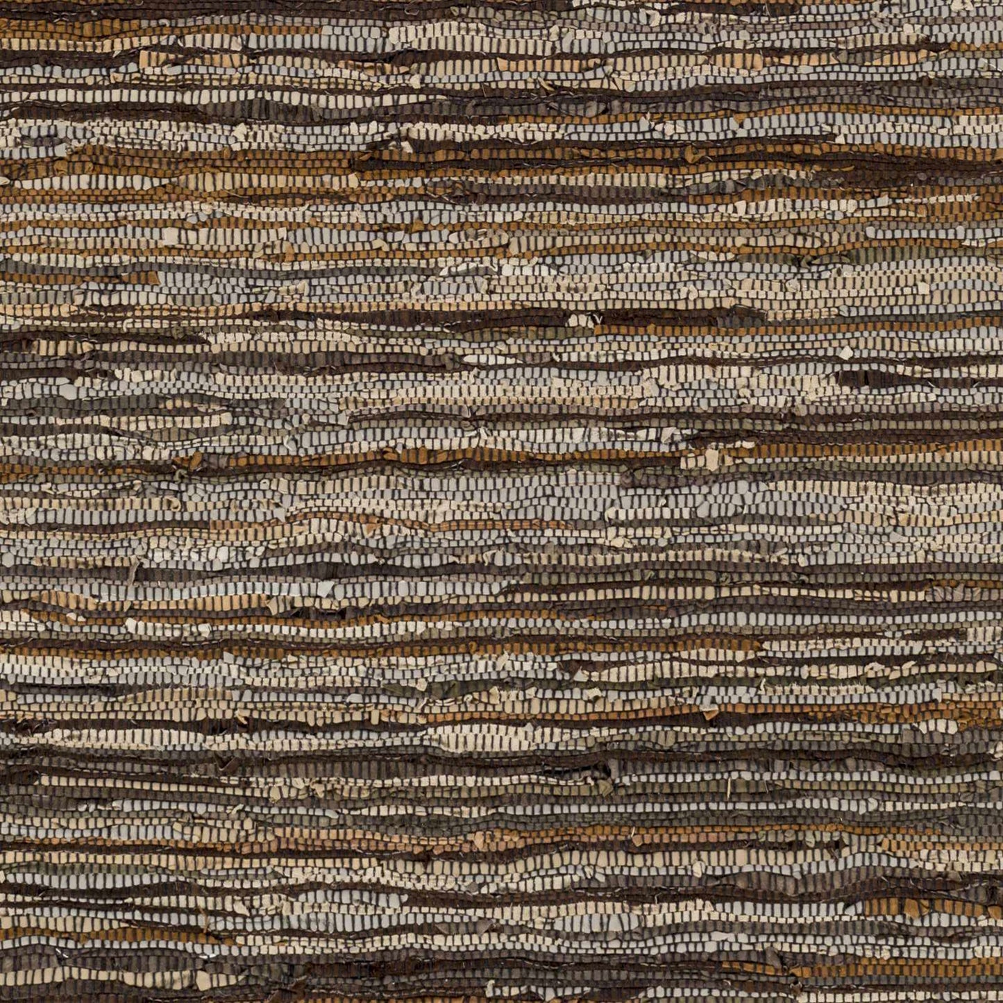 Hand Woven Leather Rag Rug