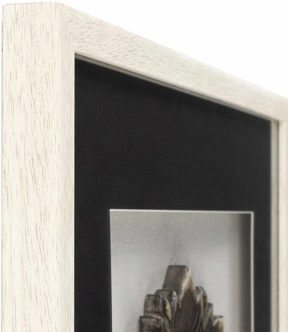 Tanza Black Textured Floral Wall Art - Clearance
