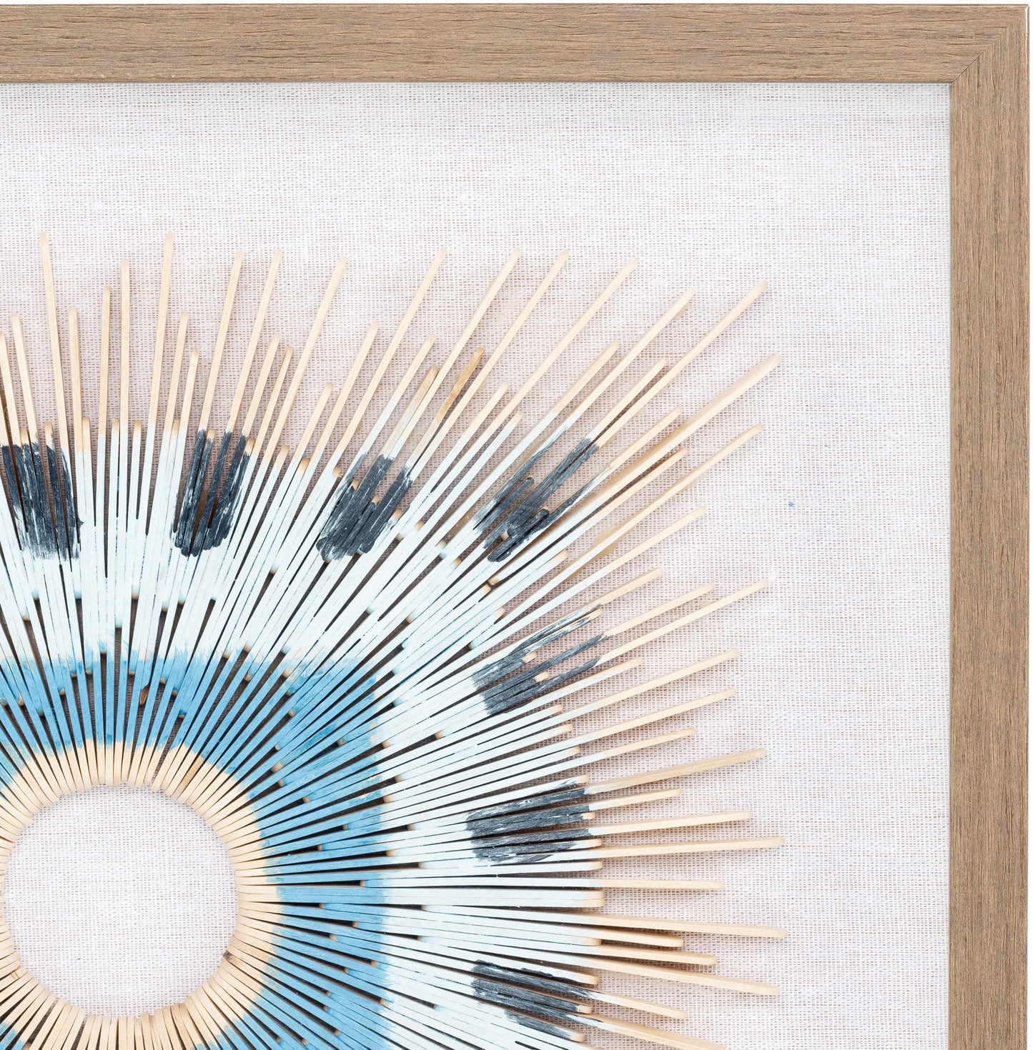 Yenice Natural Wood Geometric Wall Art Set Of Two - Clearance