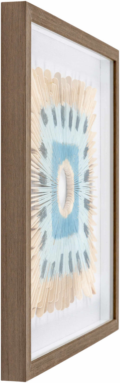 Yenice Natural Wood Geometric Wall Art Set Of Two - Clearance