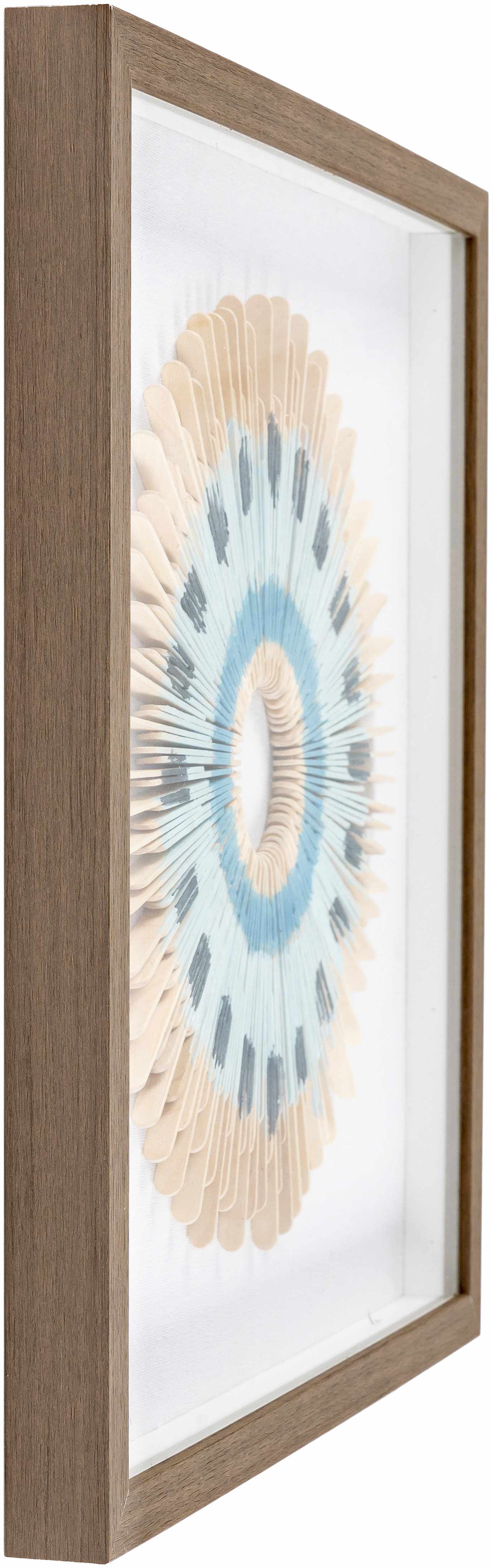 Yenice Natural Wood Geometric Wall Art Set Of Two - Clearance