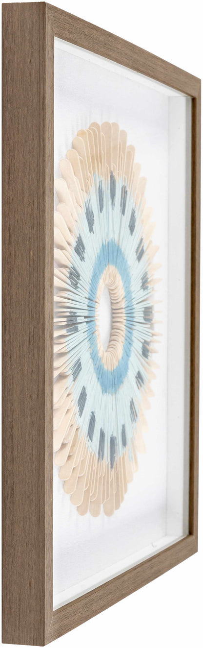 Yenice Natural Wood Geometric Wall Art Set Of Two - Clearance