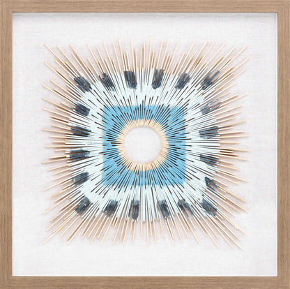 Yenice Natural Wood Geometric Wall Art Set Of Two - Clearance